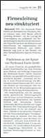 Company management restructured: Ferdinand Eisele GmbH changes management and authorised signatories