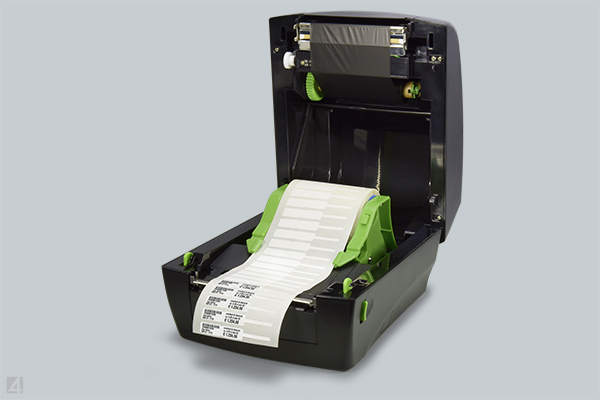 user friendly: The clamshell design of eXtra4's new thermal transfer printer from SBARCO