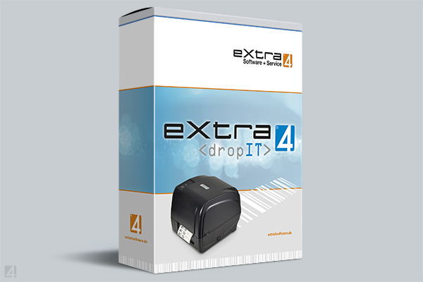 Printing tool eXtra4<dropIT> from eXtra4  Software+Service GmbH for label printing from third-party systems with  eXtra4<winIII>