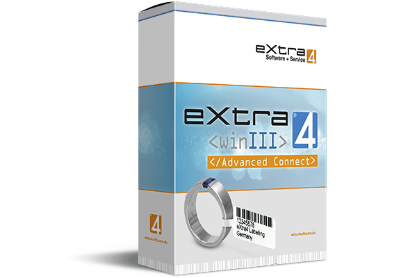 Screen mit Logo extra4 Software Edition Advanced Connect Software Edition Advanced Connect